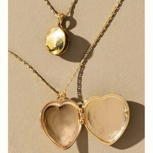 Anthropologie Layered Heart Charm Necklace